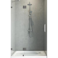 Дверь в нишу Koer SR SD04-120x200-TR-07 прозрачное стекло Easy Clean 10мм, GRAPHITE (KR5388)